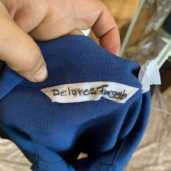 Vintage Blue Floral Embroidered Short Sleeve Button Up Shirt Size 10 43123450 - Picture 7 of 12